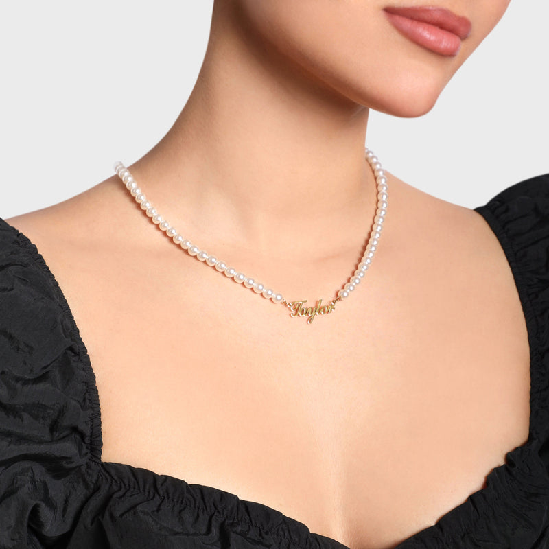 The Classic Pearl Name Necklace - Sunecklace™