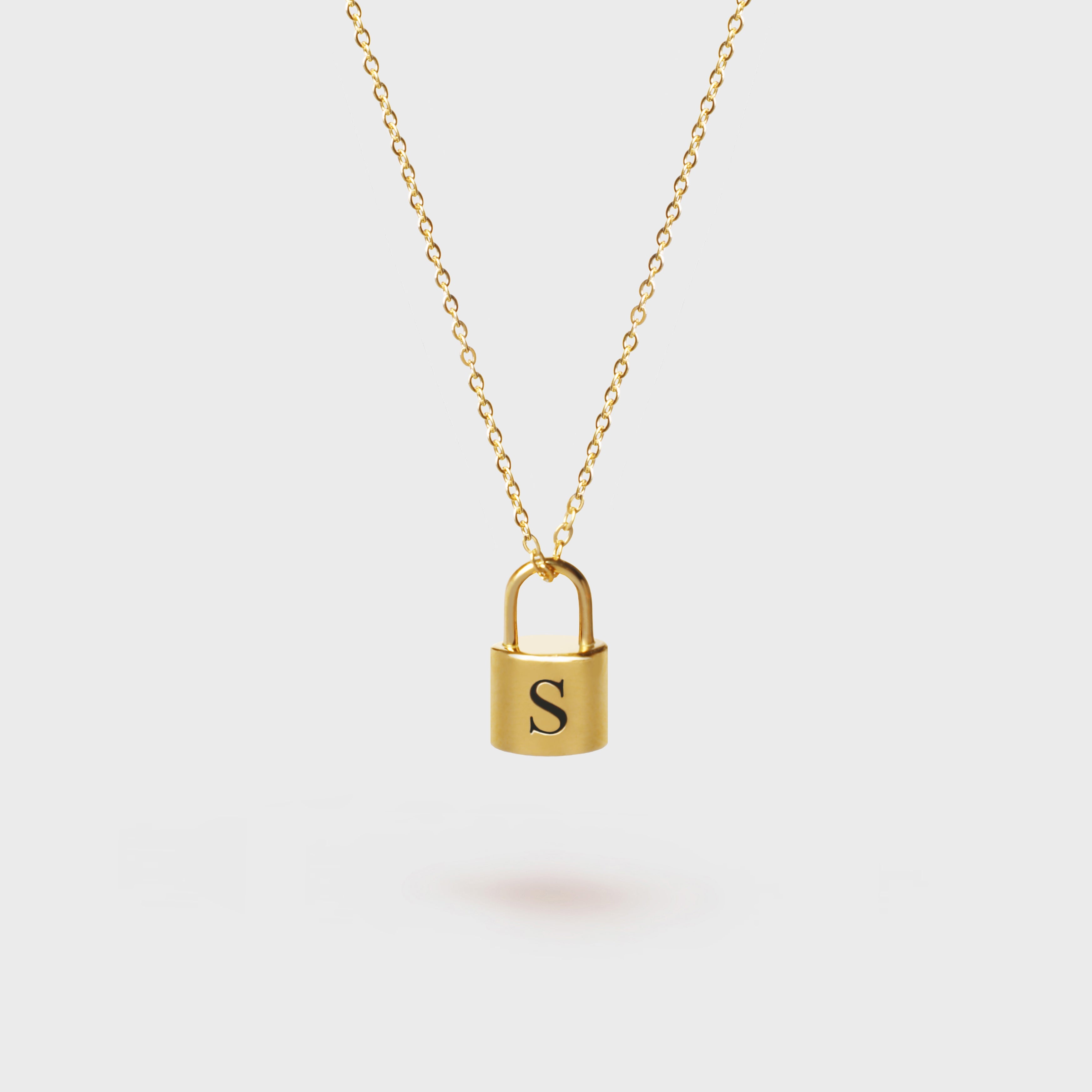 Initial lock necklace Clearance
